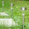 imageSOLPEX 16 Pack Solar Outdoor Lights Pathway Stainless Steel Solar Lights Outdoor WaterproofLED Landscape Lighting Walkway for LandscapePatioLawnYardDrivewayCold WhiteMulticolor