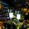 imageSOLPEX 16 Pack Solar Outdoor Lights Pathway Stainless Steel Solar Lights Outdoor WaterproofLED Landscape Lighting Walkway for LandscapePatioLawnYardDrivewayCold WhiteMulticolor