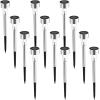 imageSOLPEX 16 Pack Solar Outdoor Lights Pathway Stainless Steel Solar Lights Outdoor WaterproofLED Landscape Lighting Walkway for LandscapePatioLawnYardDrivewayCold WhiteWarm White