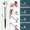 imageSOLPEX 16 Pack Solar Outdoor Lights Pathway Stainless Steel Solar Lights Outdoor WaterproofLED Landscape Lighting Walkway for LandscapePatioLawnYardDrivewayCold WhiteCold White
