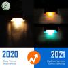 imageSOLPEX 20 Pack Solar Deck Lights Outdoor Waterproof Led Lights for Outdoor Stairs Step Fence Yard Patio and PathwayWarm WhiteColor Changing