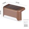imageSOLPEX 20 Pack Solar Deck Lights Outdoor Waterproof Led Lights for Outdoor Stairs Step Fence Yard Patio and PathwayWarm WhiteWarm White