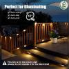 imageSOLPEX 20 Pack Solar Deck Lights Outdoor Waterproof Led Lights for Outdoor Stairs Step Fence Yard Patio and PathwayWarm WhiteWarm White