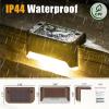 imageSOLPEX 20 Pack Solar Deck Lights Outdoor Waterproof Led Lights for Outdoor Stairs Step Fence Yard Patio and PathwayWarm WhiteWarm White