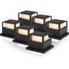 imageSOLPEX 6 Pack Solar Post Cap Lights Bright Warm White LED LightingSolar Fence Post Lights Fit 4X45X5 Deck or Patio WoodenVinyl Posts