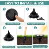 imageSOLPEX Mini Solar Ground Lights 10 Pack Solar Lights Outdoor Waterproof Pathway Lights Solar Powered Solar Garden Lights Landscape Lighting for Yard Driveway Walkway Warm WhiteCool White