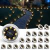 imageSOLPEX Mini Solar Ground Lights 10 Pack Solar Lights Outdoor Waterproof Pathway Lights Solar Powered Solar Garden Lights Landscape Lighting for Yard Driveway Walkway Warm WhiteWarm White