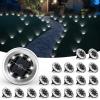 imageSOLPEX Mini Solar Ground Lights 10 Pack Solar Lights Outdoor Waterproof Pathway Lights Solar Powered Solar Garden Lights Landscape Lighting for Yard Driveway Walkway Warm WhiteCool White