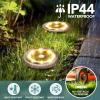 imageSOLPEX Mini Solar Ground Lights 10 Pack Solar Lights Outdoor Waterproof Pathway Lights Solar Powered Solar Garden Lights Landscape Lighting for Yard Driveway Walkway Warm WhiteWarm White