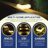 imageSOLPEX Outdoor Post Cap Lights  35 Lumens 30 LED Super Bright Warm White 2 Pack for Fence Deck or Patio
