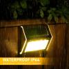 imageSOLPEX Solar Fence Lights 12 Pack Solar Powered Deck Lights Outdoor Waterproof4 LEDs Solar Step Lighting for Stair Stairway Patio Porch Pathway Walkway Garden Cold WhiteWarm White