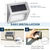 imageSOLPEX Solar Fence Lights 12 Pack Solar Powered Deck Lights Outdoor Waterproof4 LEDs Solar Step Lighting for Stair Stairway Patio Porch Pathway Walkway Garden Cold WhiteCold White