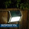 imageSOLPEX Solar Fence Lights 12 Pack Solar Powered Deck Lights Outdoor Waterproof4 LEDs Solar Step Lighting for Stair Stairway Patio Porch Pathway Walkway Garden Cold WhiteCold White