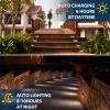 imageSOLPEX Solar Fence Lights 12 Pack Solar Powered Deck Lights Outdoor Waterproof4 LEDs Solar Step Lighting for Stair Stairway Patio Porch Pathway Walkway Garden Cold WhiteCold White