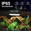 imageSOLPEX Solar Fence Lights 6 LEDs Solar Lights Outdoor Waterproof Solar Powered for Deck Stair Front Porch Balcony Walkway Garden Yard Patio Pool Decor IP65 Waterproof 16 Pack Cold WhiteBlack