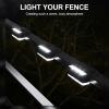 imageSOLPEX Solar Fence Lights 6 LEDs Solar Lights Outdoor Waterproof Solar Powered for Deck Stair Front Porch Balcony Walkway Garden Yard Patio Pool Decor IP65 Waterproof 16 Pack Cold WhiteBlack
