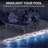 imageSOLPEX Solar Fence Lights 6 LEDs Solar Lights Outdoor Waterproof Solar Powered for Deck Stair Front Porch Balcony Walkway Garden Yard Patio Pool Decor IP65 Waterproof 16 Pack Cold WhiteBlack