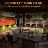 imageSOLPEX Solar Fence Lights 6 LEDs Solar Lights Outdoor Waterproof Solar Powered for Deck Stair Front Porch Balcony Walkway Garden Yard Patio Pool Decor IP65 Waterproof 4 Pack Warm WhiteBlack