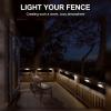 imageSOLPEX Solar Fence Lights 6 LEDs Solar Lights Outdoor Waterproof Solar Powered for Deck Stair Front Porch Balcony Walkway Garden Yard Patio Pool Decor IP65 Waterproof 16 Pack Cold WhiteBlack