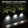 imageSOLPEX Solar Fence Lights 6 LEDs Solar Lights Outdoor Waterproof Solar Powered for Deck Stair Front Porch Balcony Walkway Garden Yard Patio Pool Decor IP65 Waterproof 16 Pack Cold WhiteBlack