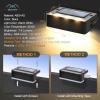 imageSOLPEX Solar Fence Lights 6 LEDs Solar Lights Outdoor Waterproof Solar Powered for Deck Stair Front Porch Balcony Walkway Garden Yard Patio Pool Decor IP65 Waterproof 4 Pack Warm WhiteBlack