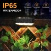 imageSOLPEX Solar Fence Lights 6 LEDs Solar Lights Outdoor Waterproof Solar Powered for Deck Stair Front Porch Balcony Walkway Garden Yard Patio Pool Decor IP65 Waterproof 4 Pack Warm WhiteBlack