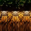 imageSOLPEX Solar Fence Lights Solar Deck Lights 8 Pack LED Waterproof Outdoor Wall Lights Christmas Halloween Decoration forDeck Patio Stairs Yard Steps Wall Path ampamp Driveway