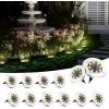 imageSOLPEX Solar Ground Lights 8 Pack Solar Lights Outdoor Waterproof 8 LED Solar Powered Landscape Lighting for Garden Yard Patio Pathway Driveway Walkway Cool WhiteWarm White
