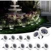 imageSOLPEX Solar Ground Lights 8 Pack Solar Lights Outdoor Waterproof 8 LED Solar Powered Landscape Lighting for Garden Yard Patio Pathway Driveway Walkway Cool WhiteWhite
