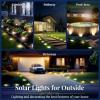 imageSOLPEX Solar Ground Lights 8 Pack Solar Lights Outdoor Waterproof 8 LED Solar Powered Landscape Lighting for Garden Yard Patio Pathway Driveway Walkway Cool WhiteWarm White