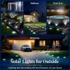 imageSOLPEX Solar Ground Lights 8 Pack Solar Lights Outdoor Waterproof 8 LED Solar Powered Landscape Lighting for Garden Yard Patio Pathway Driveway Walkway Cool WhiteWhite