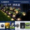 imageSOLPEX Solar Ground Lights 8 Pack Solar Lights Outdoor Waterproof 8 LED Solar Powered Landscape Lighting for Garden Yard Patio Pathway Driveway Walkway Cool WhiteWarm White