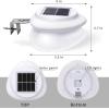 imageSOLPEX Solar Gutter Lights Outdoor 6 Pack 9 LED Deck Fence Lights Waterproof for Wall Deck Fence Stair Step and YardWhite