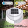 imageSOLPEX Solar Gutter Lights Outdoor 6 Pack 9 LED Deck Fence Lights Waterproof for Wall Deck Fence Stair Step and YardWhite