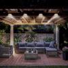 imageSOLPEX Solar Gutter Lights Outdoor 6 Pack 9 LED Deck Fence Lights Waterproof for Wall Deck Fence Stair Step and YardWhite