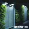 imageSOLPEX Solar Gutter Lights Outdoor 6 Pack 9 LED Deck Fence Lights Waterproof for Wall Deck Fence Stair Step and YardWhite