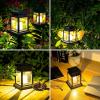 imageSOLPEX Solar Lanterns Outdoor Waterproof 8 Pack Solar Lights Outdoor LED Hanging Lantern Lights Candle Effect Decorative Lights with Stakes for Outside Garden Patio Porch Yard Pathway