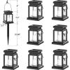 imageSOLPEX Solar Lanterns Outdoor Waterproof 8 Pack Solar Lights Outdoor LED Hanging Lantern Lights Candle Effect Decorative Lights with Stakes for Outside Garden Patio Porch Yard Pathway