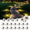 imageSOLPEX Solar Lights Outdoor Waterproof 12 Pack Solar Ground Lights Solar Garden Lights Landscape Lighting for Pathway Driveway Patio Backyard Walkway Cool WhiteWarm White