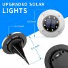 imageSOLPEX Solar Lights Outdoor Waterproof 12 Pack Solar Ground Lights Solar Garden Lights Landscape Lighting for Pathway Driveway Patio Backyard Walkway Cool WhiteCool White