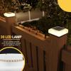 imageSOLPEX Solar Outdoor Post Cap Lights 25 Lumens 30 LED Bright for Fence Deck Patio 4x4 5x5 6x6 Wood or Vinyl Posts 6 Pack Warm White