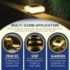 imageSOLPEX Solar Outdoor Post Cap Lights 25 Lumens 30 LED Bright for Fence Deck Patio 4x4 5x5 6x6 Wood or Vinyl Posts 6 Pack Warm White
