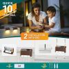 imageSolar Deck Lights Outdoor 16 Pack Solars Step Light Waterproof Led Solar Lights for Outdoor Stairs Step Fence Yard Patio and PathwayWarm WhiteBrown