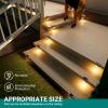 imageSolar Deck Lights Outdoor 16 Pack Solars Step Light Waterproof Led Solar Lights for Outdoor Stairs Step Fence Yard Patio and PathwayWarm WhiteBrown