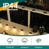 imageSolar Deck Lights Outdoor 16 Pack Solars Step Light Waterproof Led Solar Lights for Outdoor Stairs Step Fence Yard Patio and PathwayWarm WhiteBrown