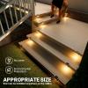 imageSolar Deck Lights Outdoor 16 Pack Solars Step Light Waterproof Led Solar Lights for Outdoor Stairs Step Fence Yard Patio and PathwayWarm WhiteWhite