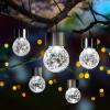 imageSolpex Hanging Solar Lights Outdoor 8 Pack Decorative Cracked Glass Ball Light Solar Powered Waterproof Globe Lighting Hanging Globe Solar Lights for Garden Yard Patio Lawn Flower BedCold White