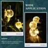 imageSolpex Hanging Solar Lights Outdoor 8 Pack Decorative Cracked Glass Ball Light Solar Powered Waterproof Globe Lighting Hanging Globe Solar Lights for Garden Yard Patio Lawn Flower BedWarm White