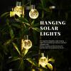 imageSolpex Hanging Solar Lights Outdoor 8 Pack Decorative Cracked Glass Ball Light Solar Powered Waterproof Globe Lighting Hanging Globe Solar Lights for Garden Yard Patio Lawn Flower BedWarm White