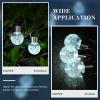 imageSolpex Hanging Solar Lights Outdoor 8 Pack Decorative Cracked Glass Ball Light Solar Powered Waterproof Globe Lighting Hanging Globe Solar Lights for Garden Yard Patio Lawn Flower BedCold White